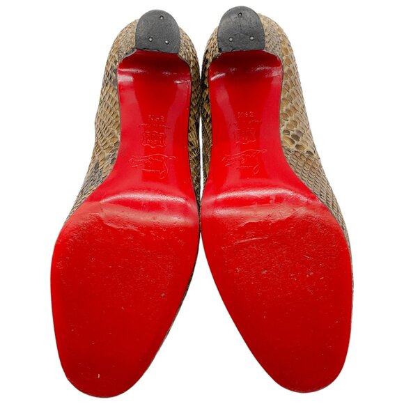 Christian Louboutin Tan Python Pumps - Picture 6 of 6